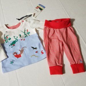 Joules Baby Organic Grown Cotton Artwork Set - Whitepond - NEWBORN NWT